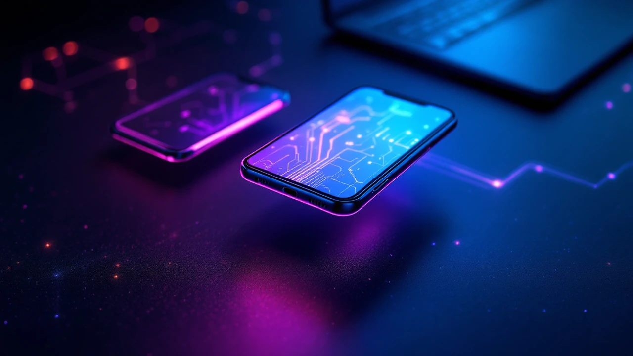 VLESS setup illustration showing a phone, laptop and tablet connected to a secure server